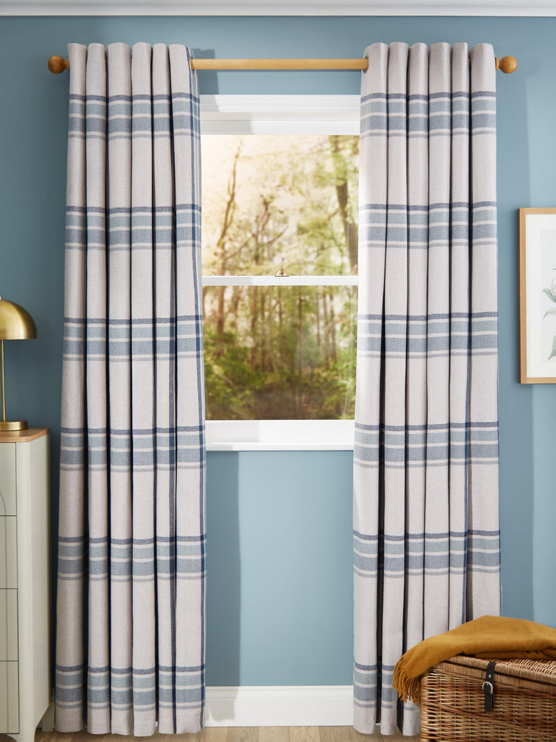 John Lewis Afton check weave thermal curtains 167x137cm (British brand)