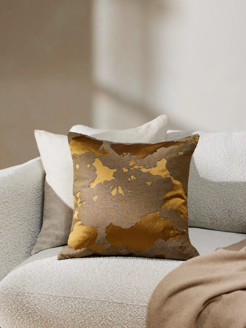 John Lewis Komaka cushion with abstract trees applique, UK version