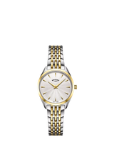 John Lewis Rotary Women's Ultra Slim Bracelet Strap Watch Silver/Gold- Buy online at McGrocer