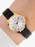 Rotary women's ultra slim leather strap watch 27mm, imported from the UK