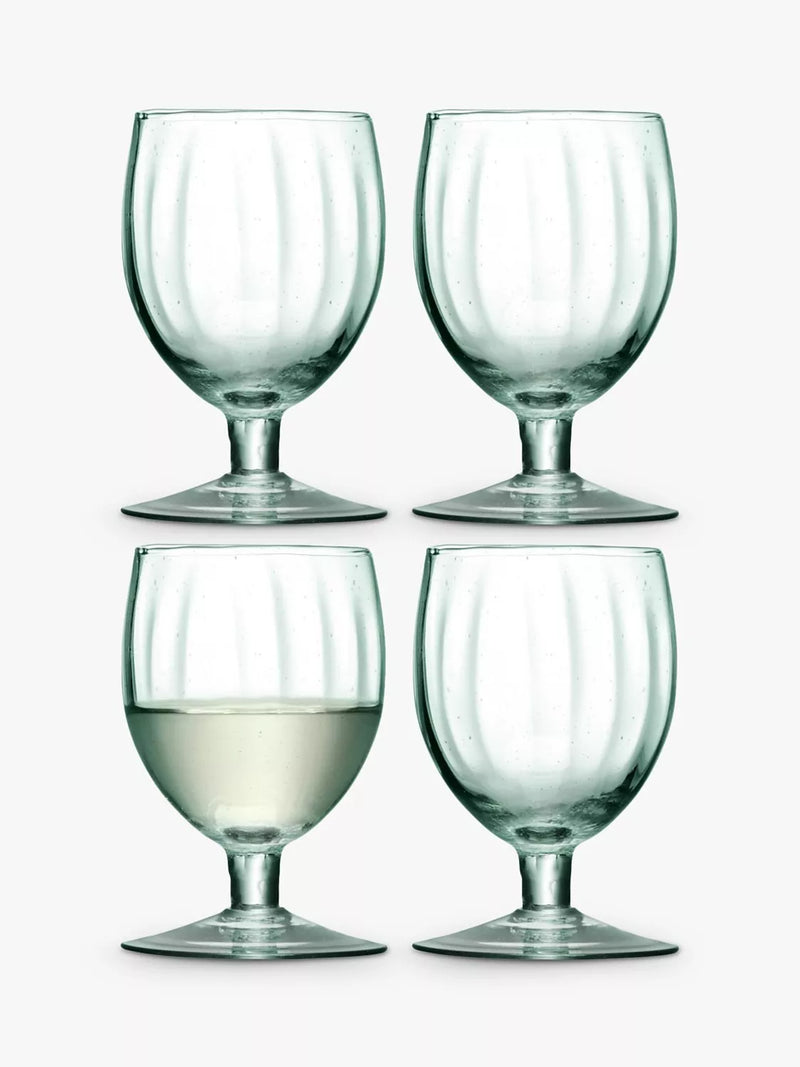 LSA International Mia wine glasses set of 4 green 350ml (British brand)