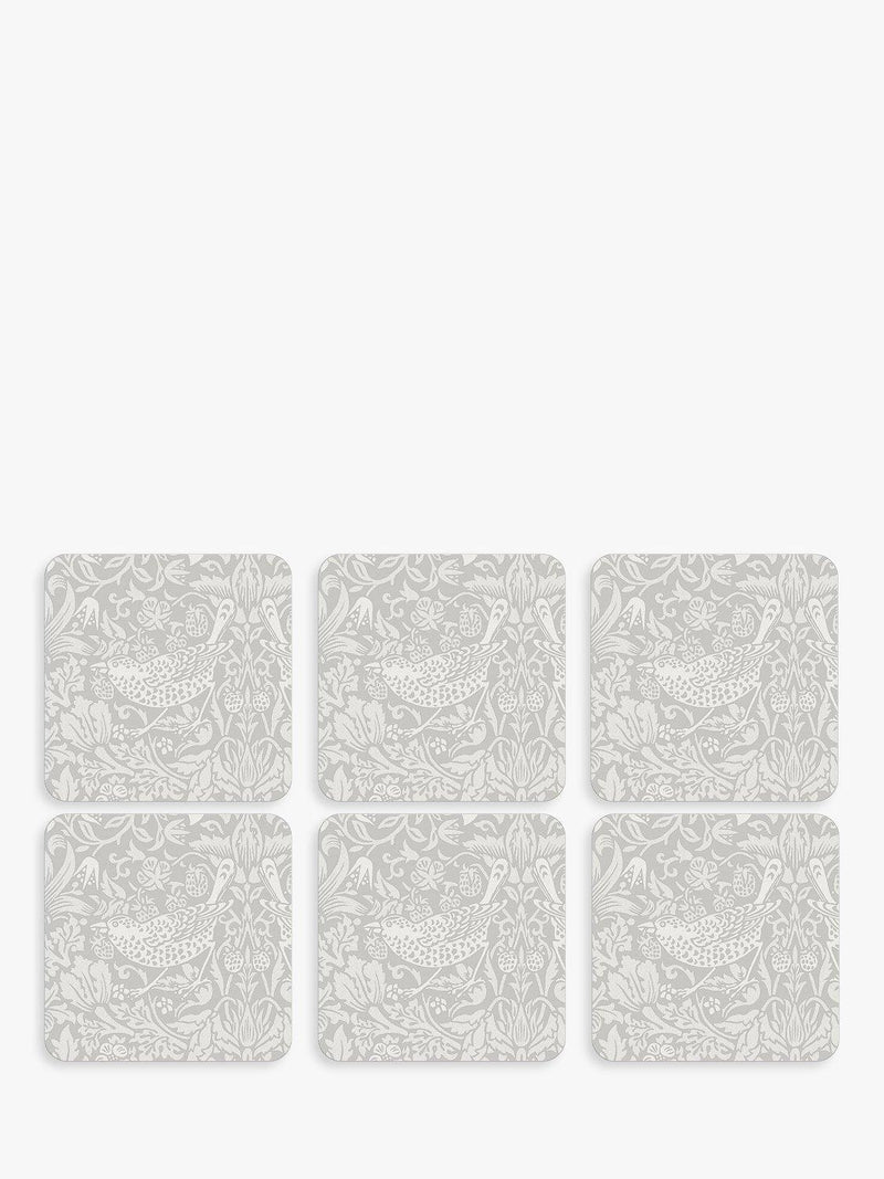 Morris & Co. Strawberry Thief coasters set of 6 (British brand)