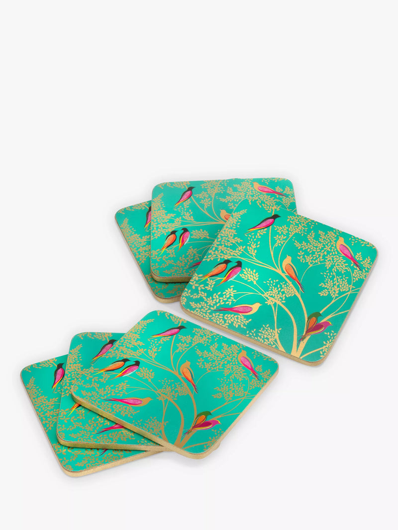 Sara Miller bird coasters set of 6, imported from the UK