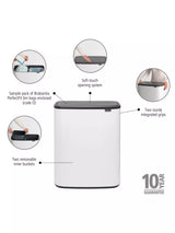 John Lewis Brabantia Bo Recycling Touch Bin 2x 30L- Buy online at McGrocer