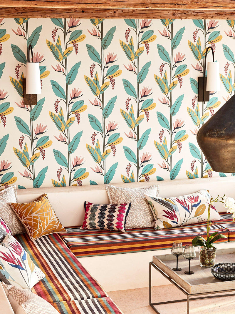 Harlequin Llenya bird of paradise design wallpaper, UK version