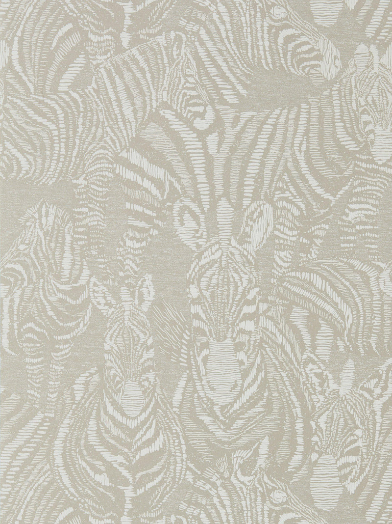Harlequin Nirmala wallpaper featuring a zebra pattern, UK version