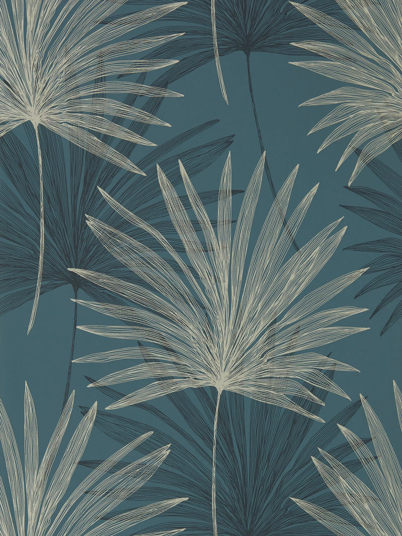 Harlequin sketchy palms wallpaper with hand-drawn design, UK version