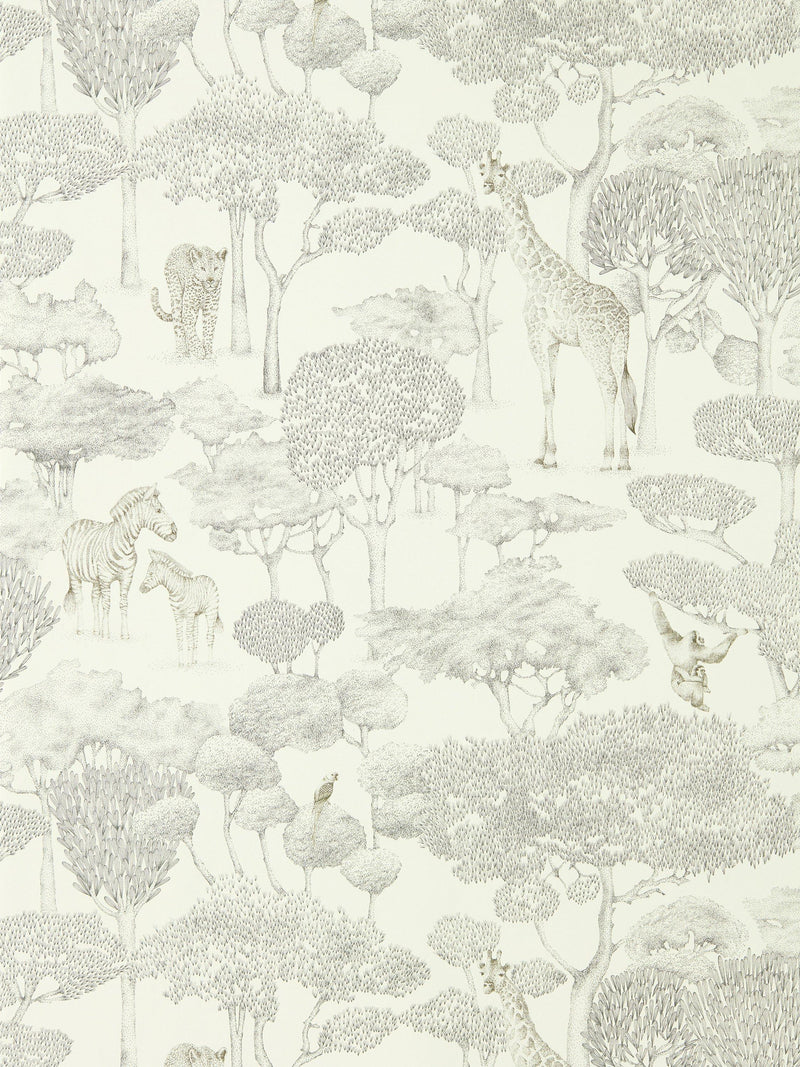 Harlequin Shamwari wallpaper with wildlife toile design, UK version