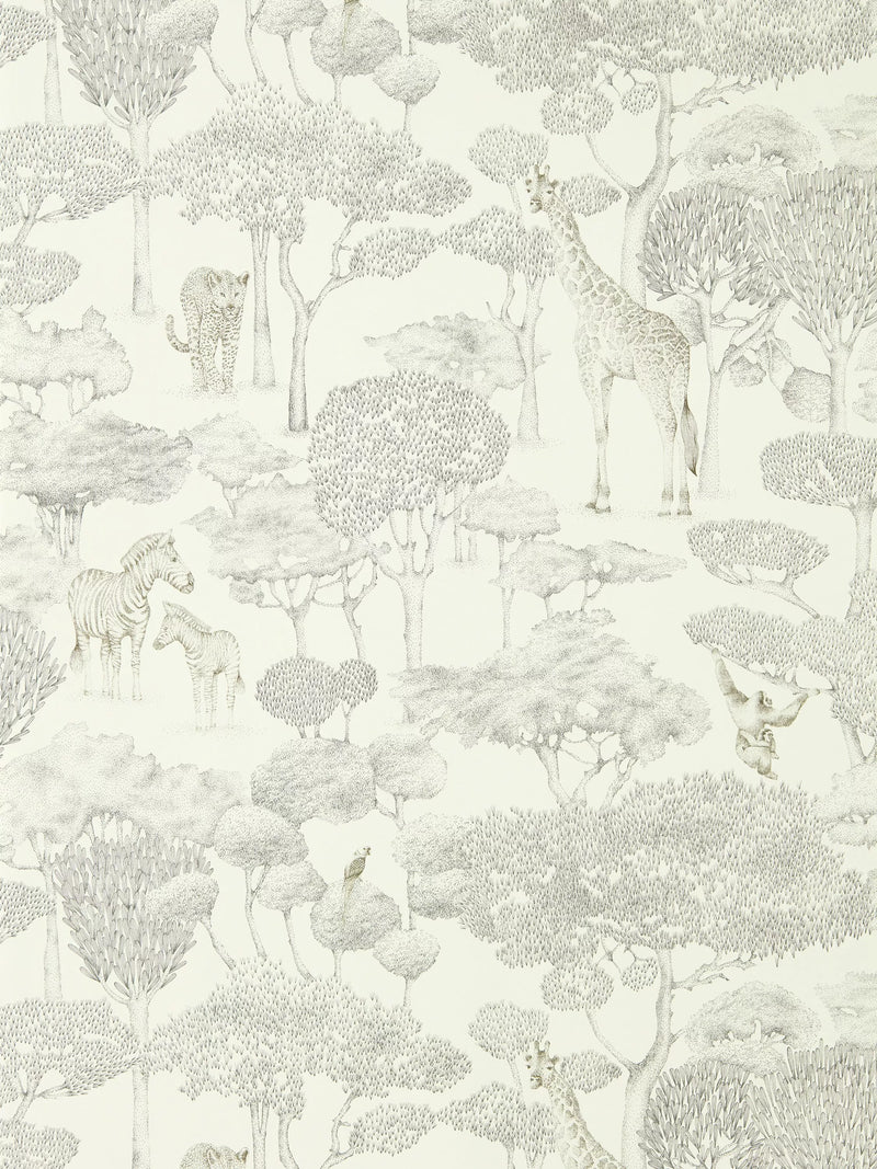 Harlequin Shamwari wallpaper with wildlife toile design, UK version
