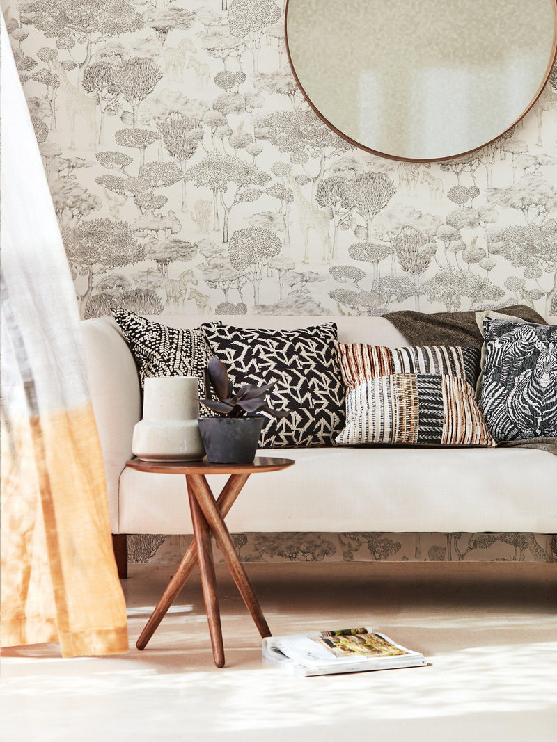 Harlequin Shamwari wallpaper with wildlife toile design, UK version