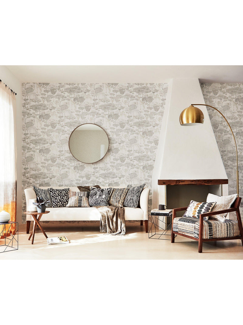 Harlequin Shamwari wallpaper with wildlife toile design, UK version