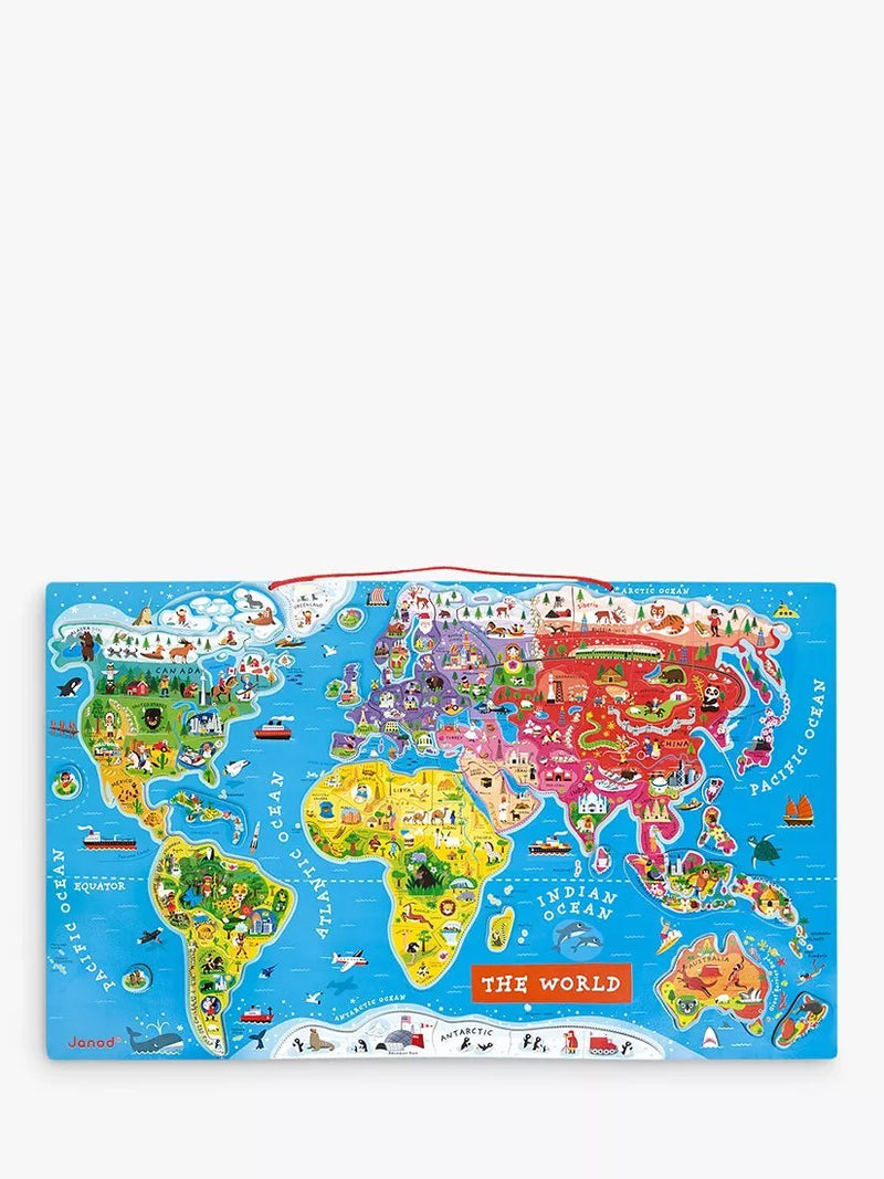 Janod world map magnet puzzle 92 pieces, UK version