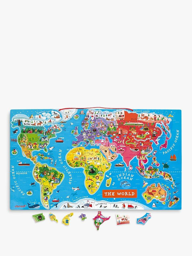 Janod world map magnet puzzle 92 pieces, UK version