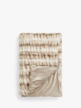 John Lewis John Lewis Ruched Throw Chinchila Faux Fur Throw- Buy online at McGrocer