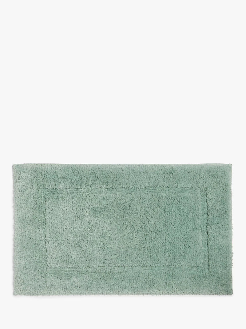 John Lewis Micro-Fresh Deep Pile Bath Mat, Dusty Green, Medium (L50 x W80cm)