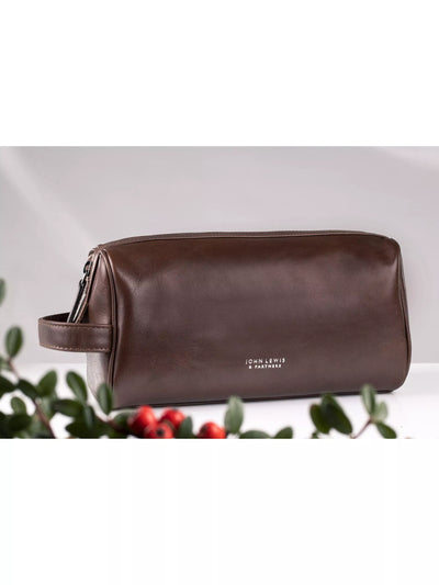 John Lewis John Lewis Vegetabilsk Garvet Lær Toalettmappe 25x11x13cm - Kjøp online hos McGrocer