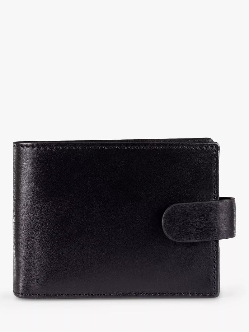 John Lewis Vegetable Tanned Leather Card Coin Flip Wallet - Brown