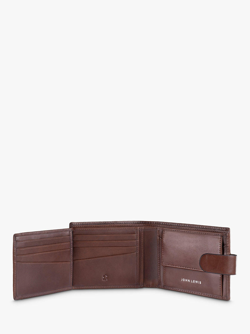John Lewis Vegetable Tanned Leather Card Coin Wallet, UK version