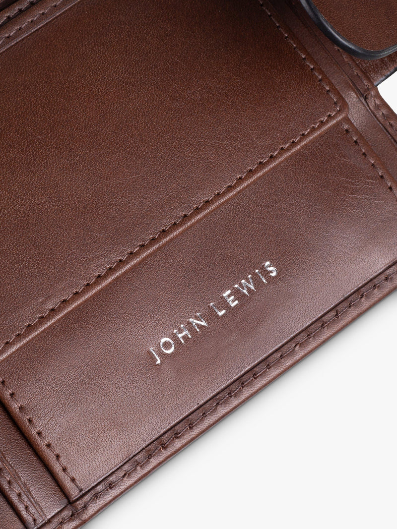 John Lewis Vegetable Tanned Leather Card Coin Wallet, UK version