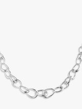 John Lewis Georg Jensen Offspring Oval Link Silver Necklace 45cm- Buy online at McGrocer