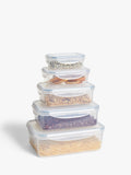 John Lewis nesting plastic storage containers set of 5 clear (British brand)