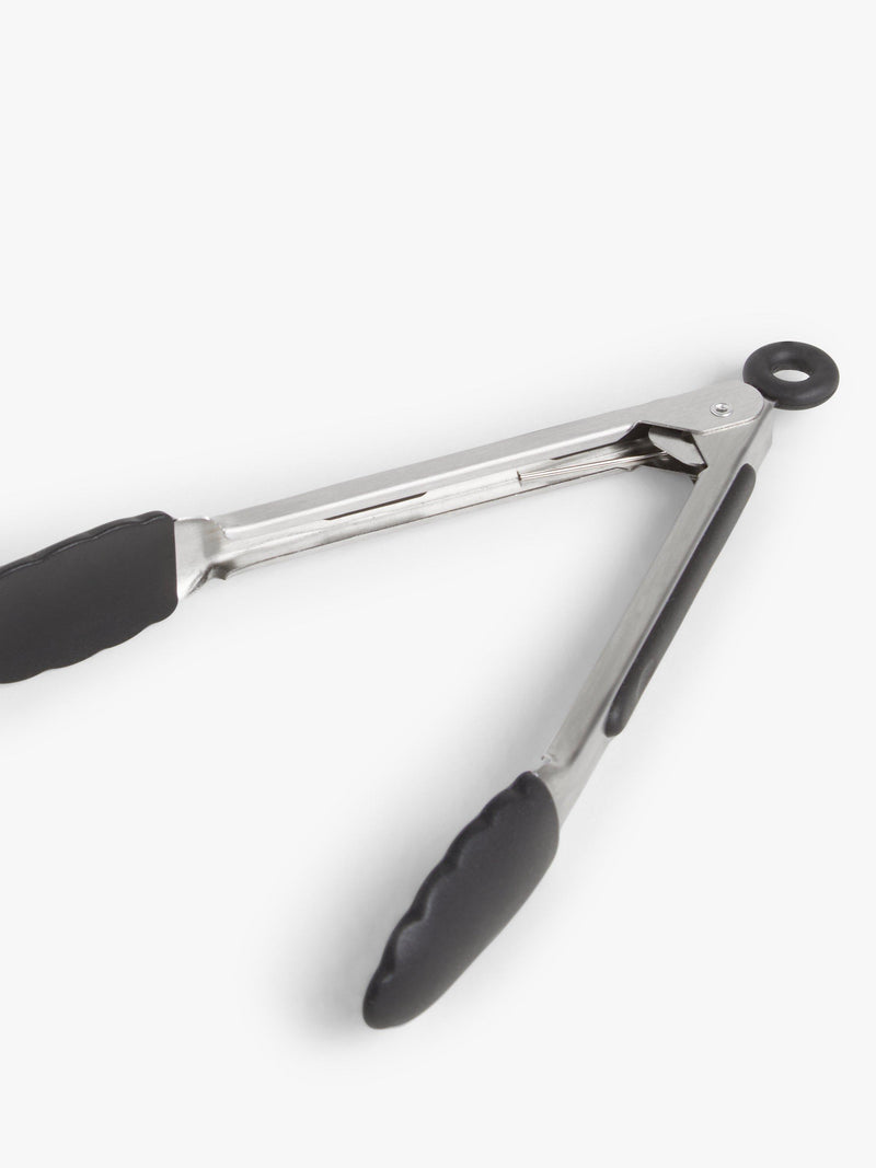 John Lewis stainless steel silicone head tongs 7, UK version