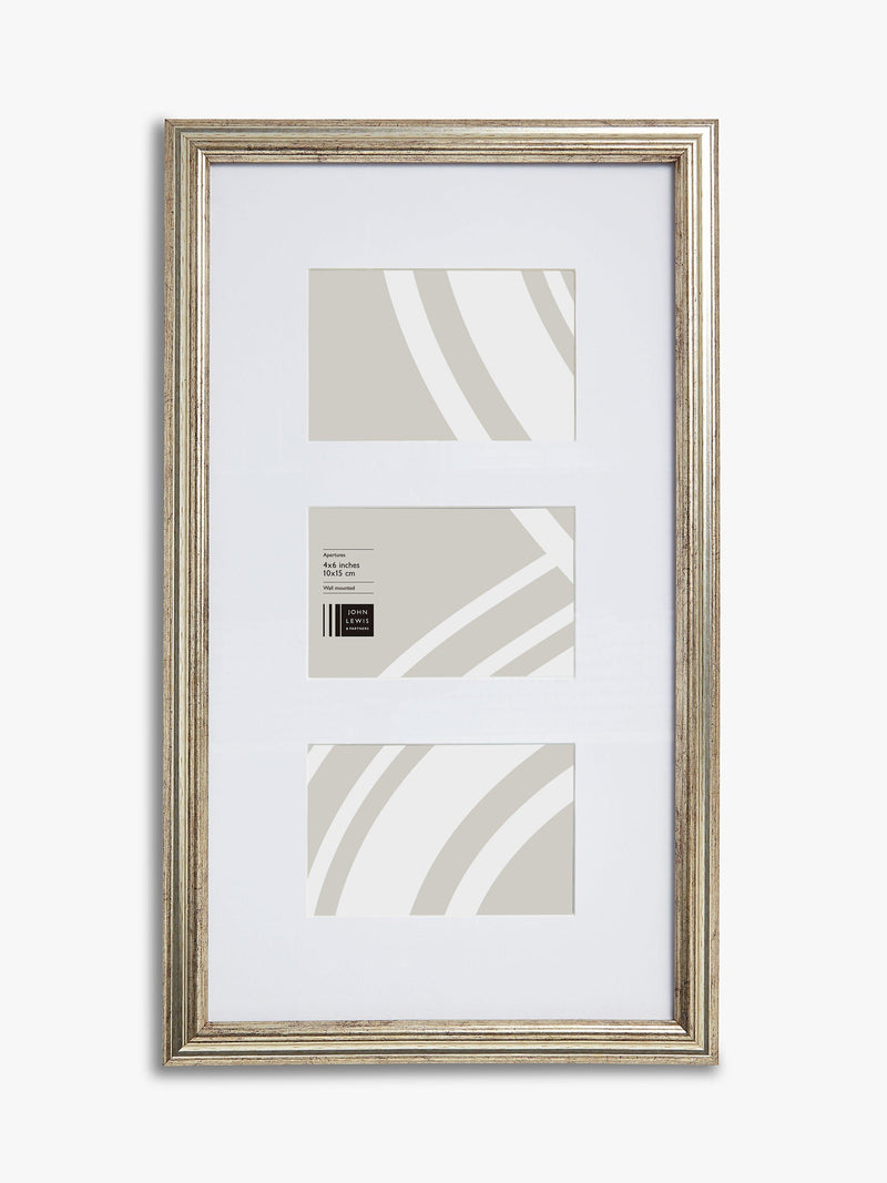 John Lewis photo frame in Champagne for three 4x6 photos, UK version