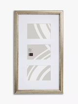 John Lewis John Lewis Multi-aperture Photo Ribbed Frame & Mount Champagne Photo Frame 3 Photo, 4 x 6 (10 x 15cm)- Buy online at McGrocer