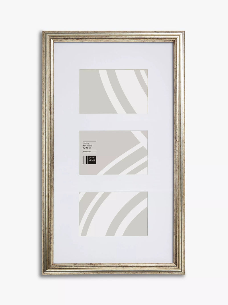 John Lewis photo frame in Champagne for three 4x6 photos, UK version