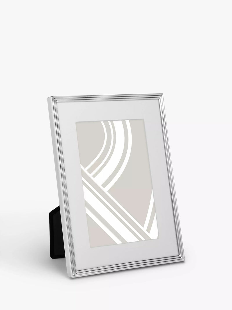 John Lewis Ribbed Daya Photo Frame, Silver - 5 x 7" (13 x 18cm)