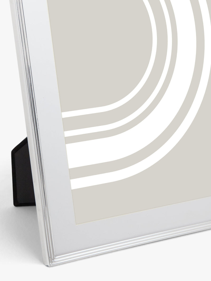 John Lewis Ribbed Daya Photo Frame, Silver