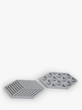 John Lewis silicone trivets set grey 16cm, imported from the UK