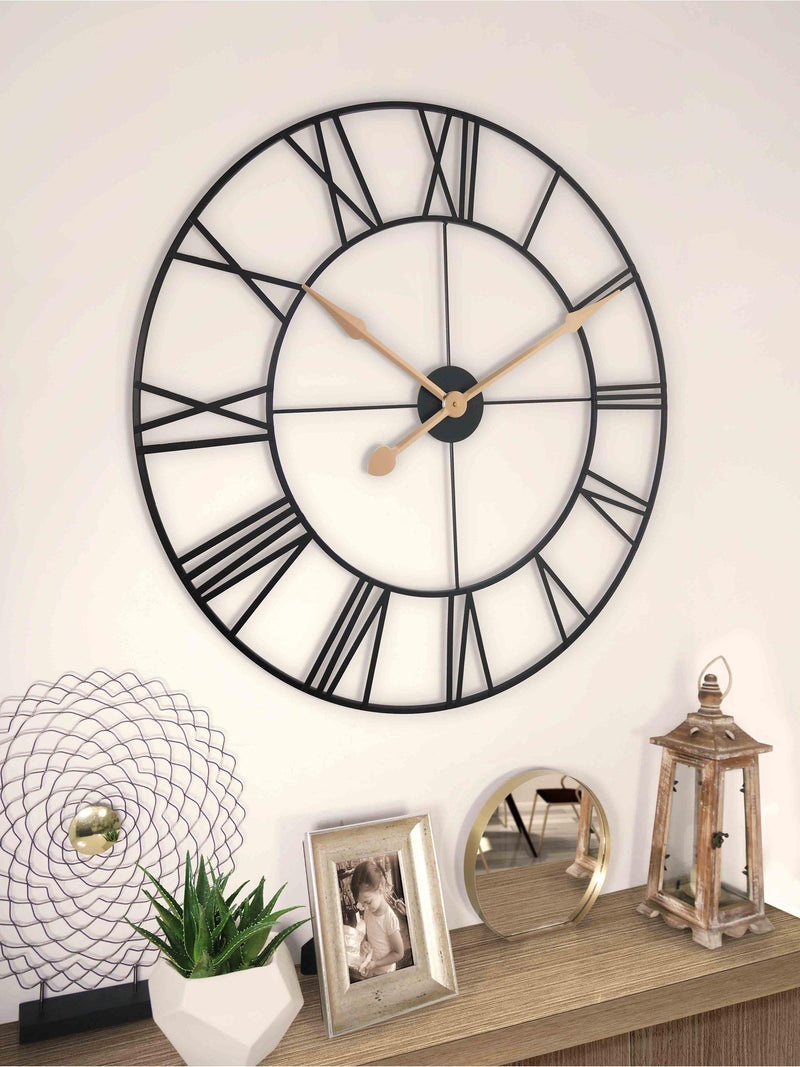 John Lewis skeleton wall clock with Roman numerals 80cm, imported from the UK