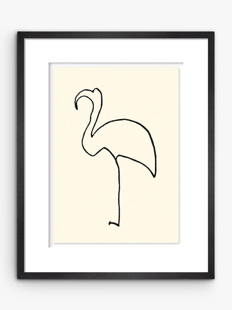 John Lewis Picasso Flamingo framed print white 47x37cm, UK version