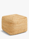 John Lewis natural jute square pouffe 50cm, UK version