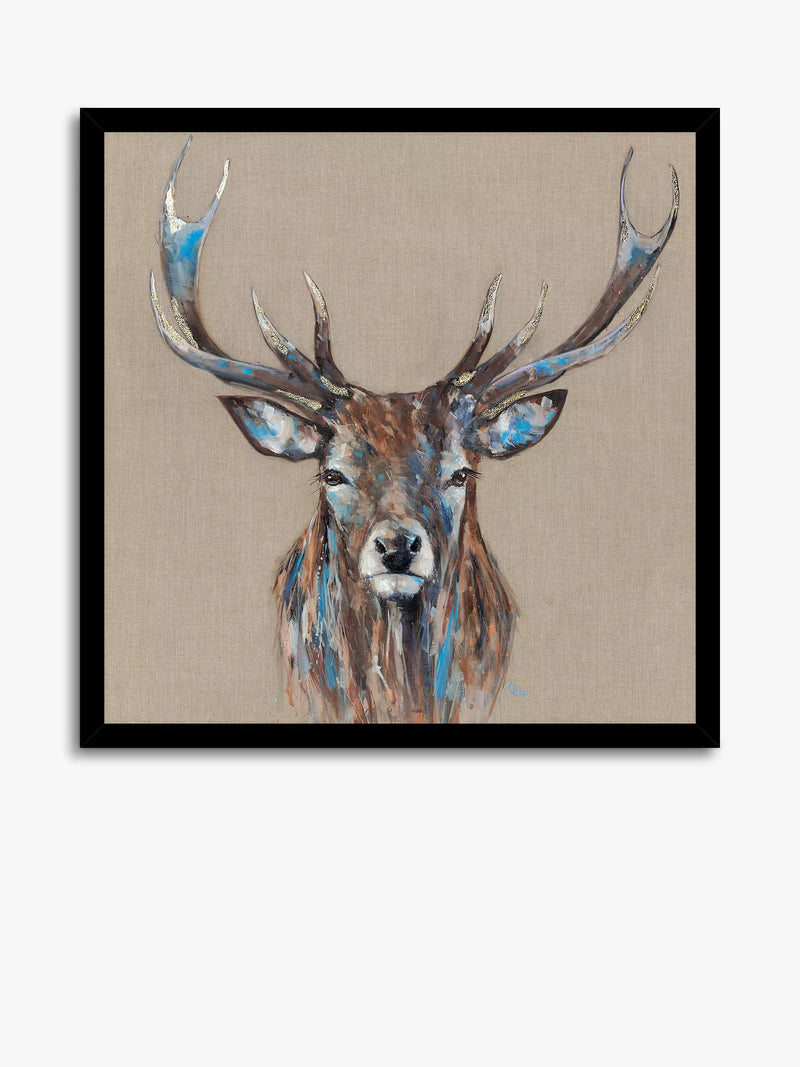 John Lewis Hearty Stag framed print 74.5cm - British product