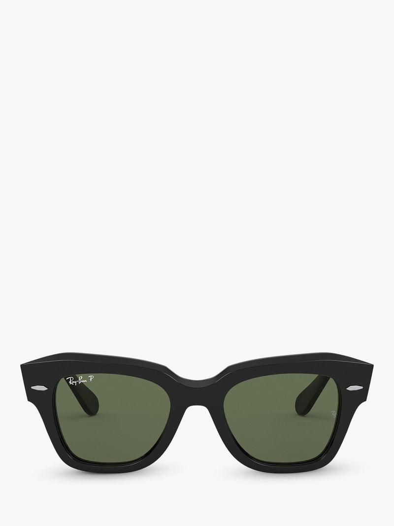 Ray-Ban RB2186 polarised square sunglasses black (British brand)
