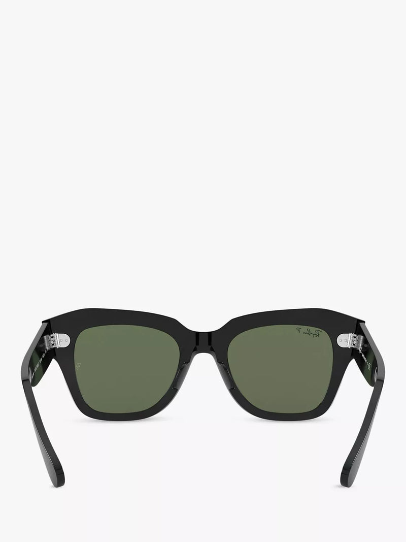 Ray-Ban RB2186 polarised square sunglasses black (British brand)