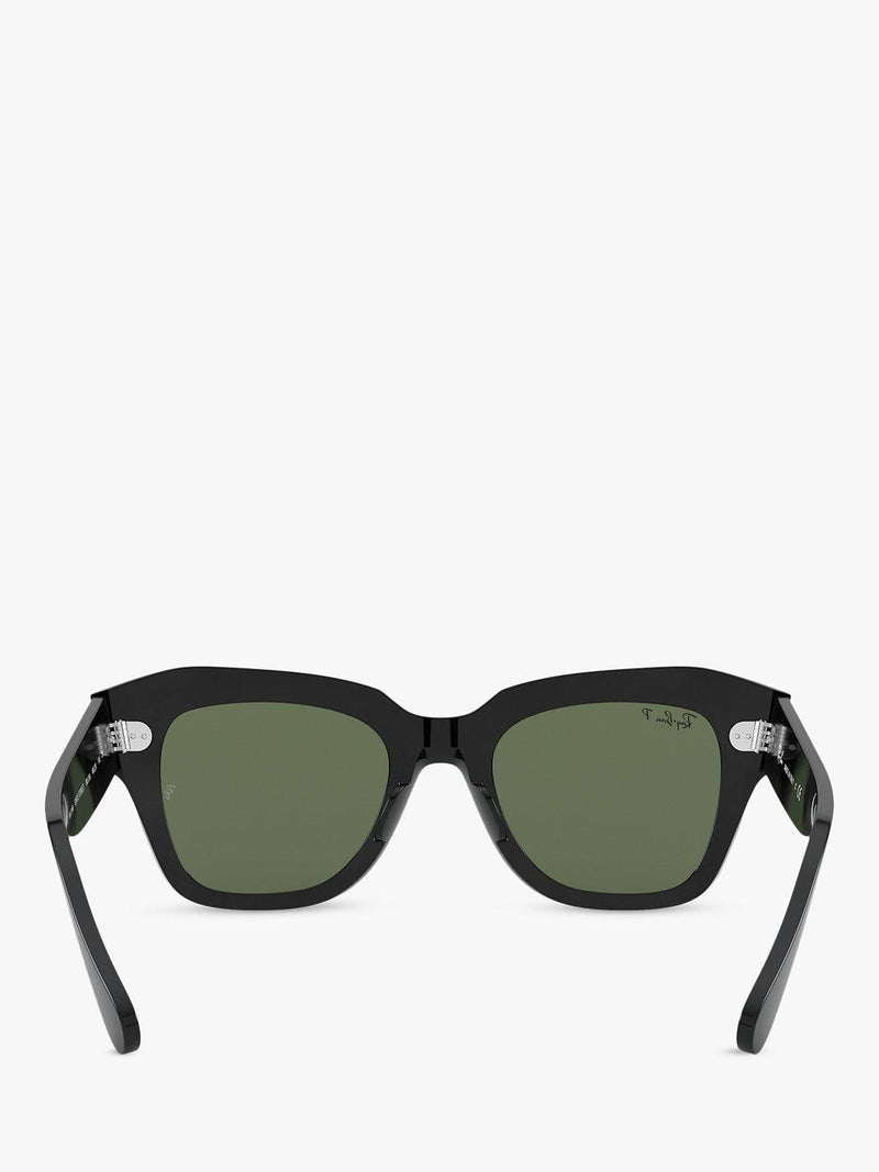 Ray-Ban RB2186 polarised square sunglasses black (British brand)