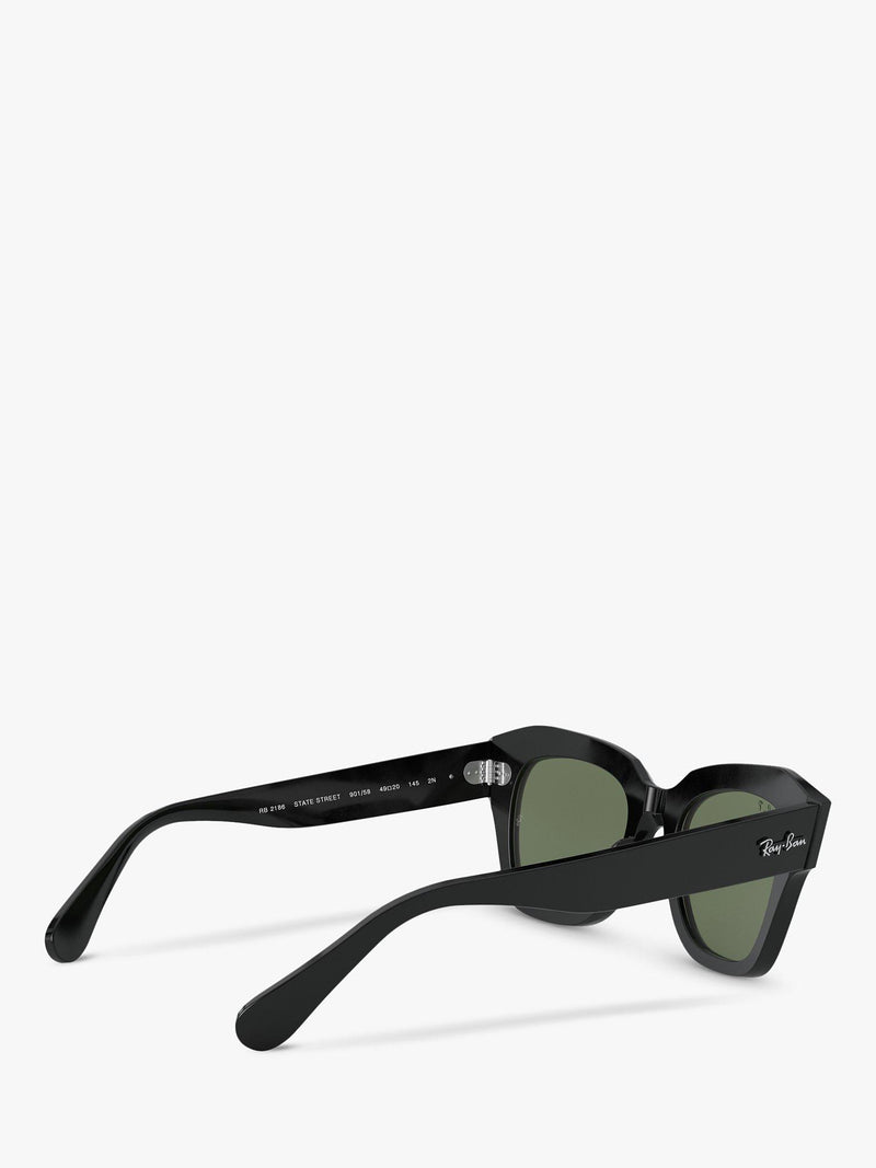 Ray-Ban RB2186 polarised square sunglasses black (British brand)