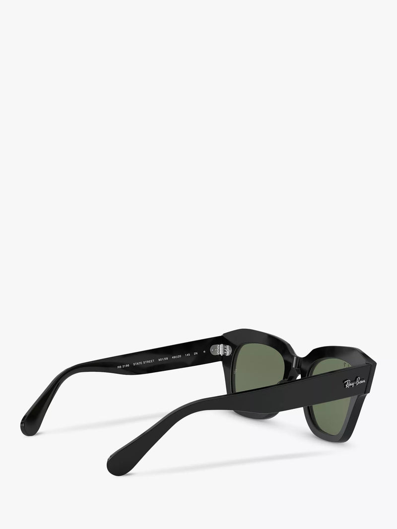 Ray-Ban RB2186 polarised square sunglasses black (British brand)