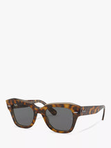 John Lewis Ray-Ban RB2186 State Street Unisex Tortoise Shell Sunglasses, Light Brown 49mm Lens- Buy online at McGrocer