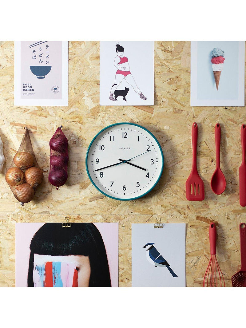 Jones Clocks Jam analogue wall clock 30cm, UK version