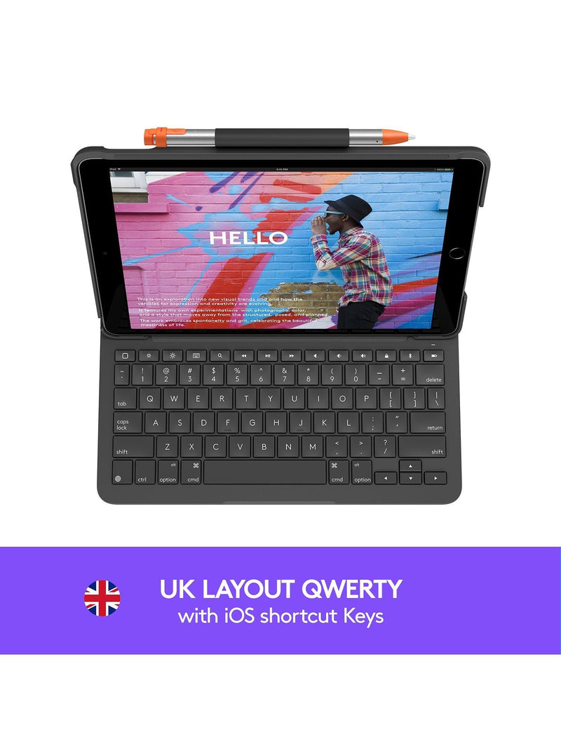 Logitech Slim Folio keyboard for iPad 7th Gen, imported from the UK