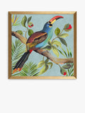 John Lewis framed prints toucan bird set of 2 33x33cm - British product