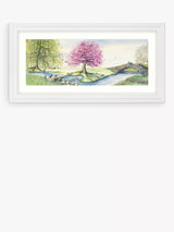 John Lewis John Lewis Catherine Stephenson Riverbank Bunnies Framed Print and Mount, Green/Multi, 55 x 111cm- Buy online at McGrocer