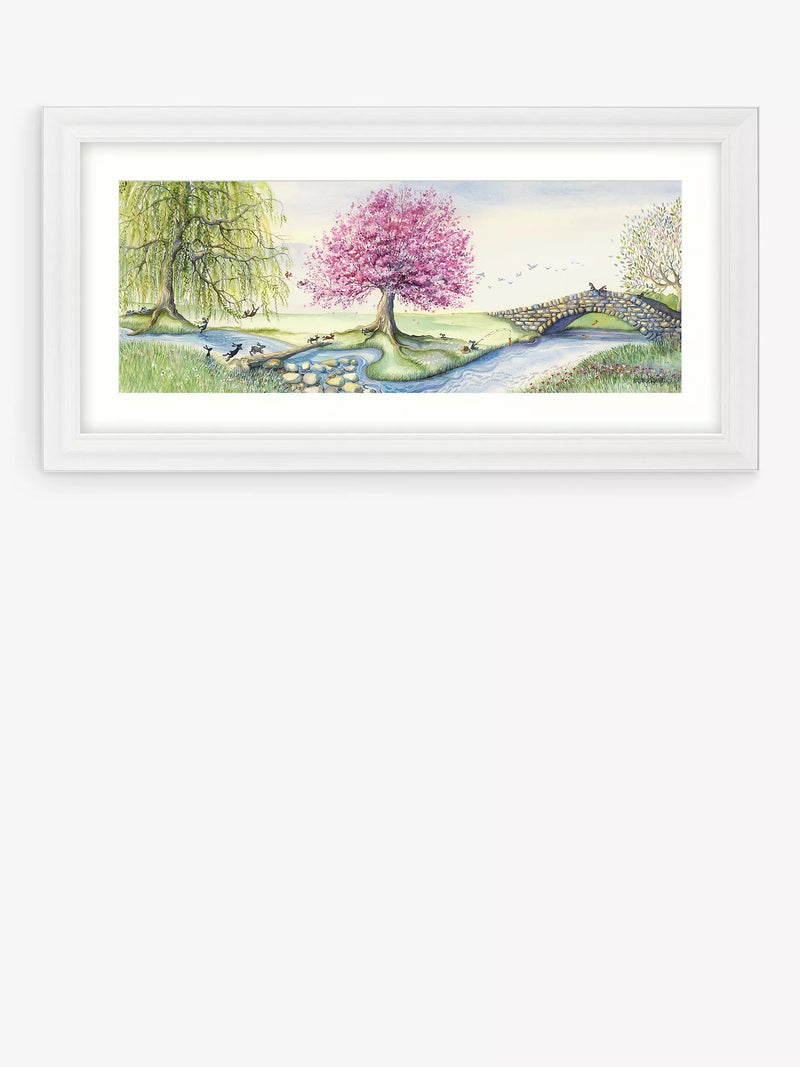 John Lewis framed print Riverbank Bunnies 55x111cm, UK version