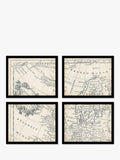 John Lewis vintage map of Europe framed print set 9 piece, imported from the UK