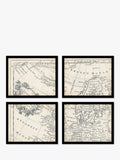 John Lewis vintage map of Europe framed print set 9 piece, imported from the UK