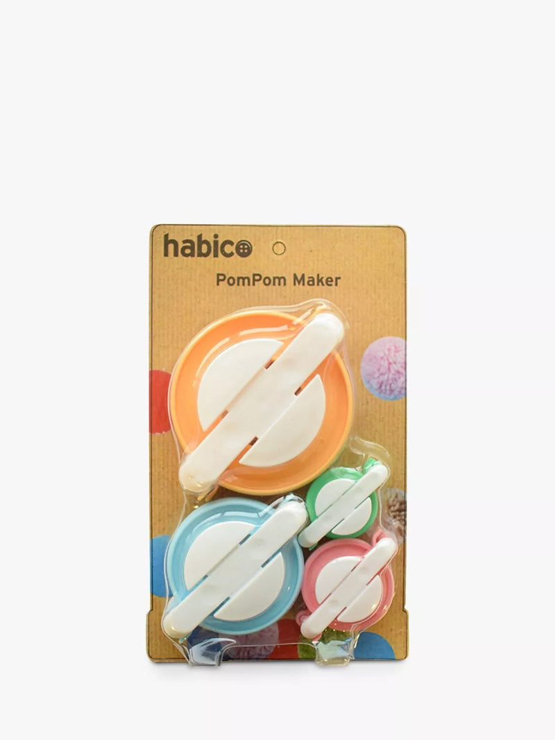 Habico pom pom maker set of 4 craft tool (British brand)